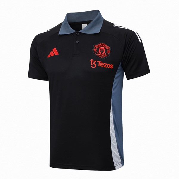 Polo Manchester United 2024 2025 Negro Gris 2